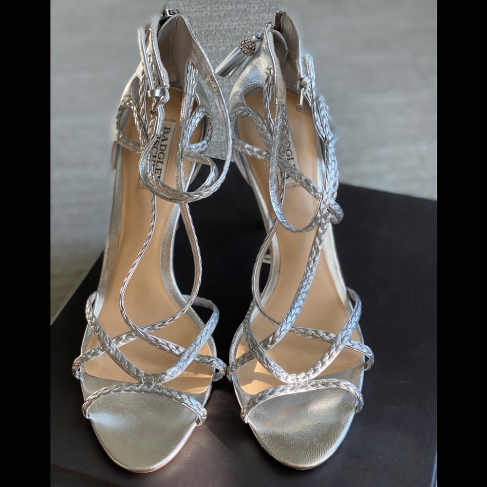Badgley Mischka Silver Strap Sandal